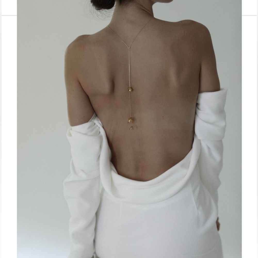 AB Ellie Magnolia Bolo back necklace bridal